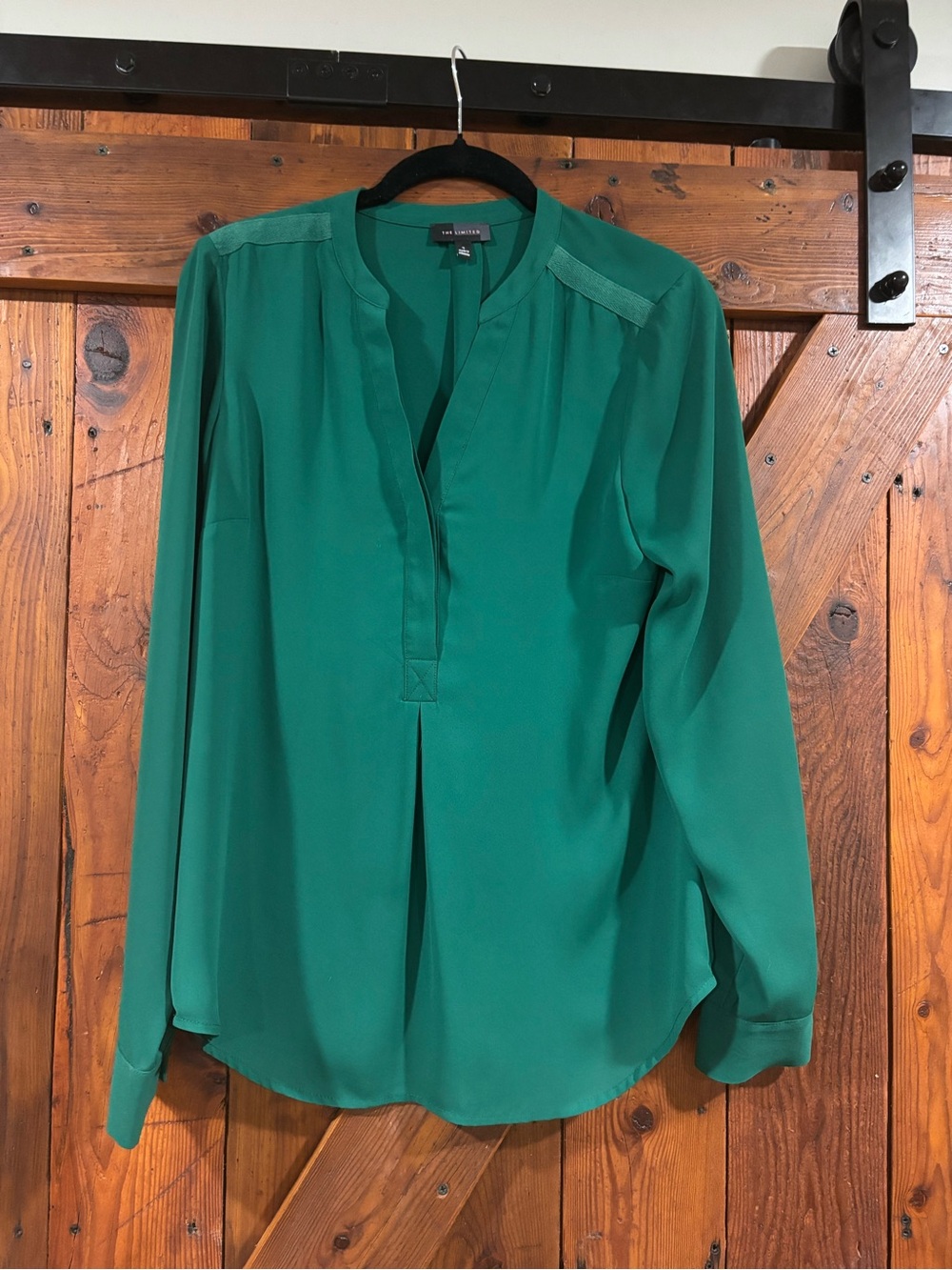The Limited Split V-Neck Long Sleeve Blouse